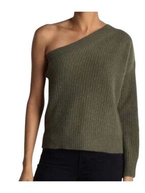360Cashmere Lena One-Shoulder 100% Cashmere Sweater, Small NWT